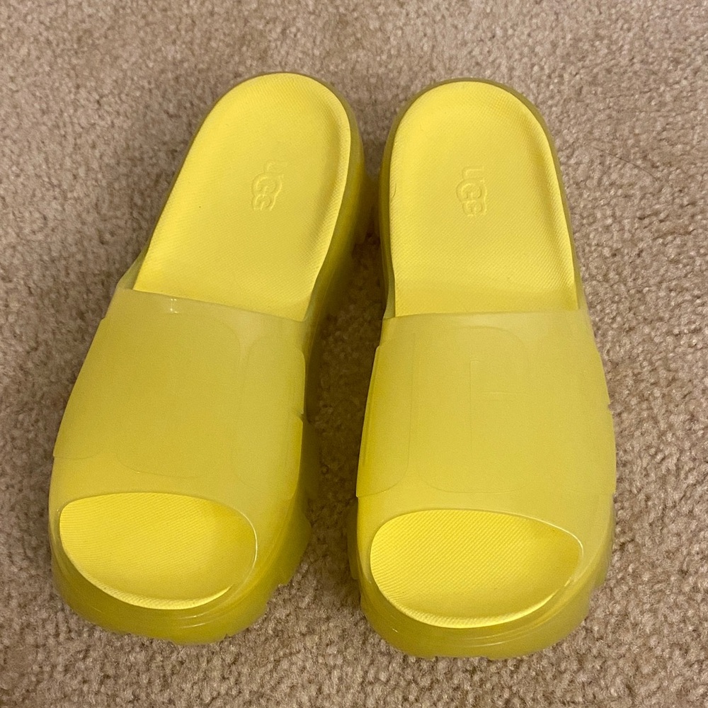 UGG JELLA Vibrant Yellow Slide Sandals